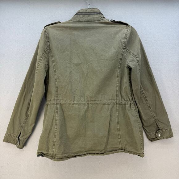 Levi Strauss & Co Jacket Women's M Olive Green Lightweight Stand Collar Military - Picture 2 of 12